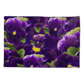 深いパープルパンシークラスター：威厳のある美しい 枕カバー (裏面)