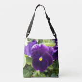 深いパープルパンジー クロスボディバッグ (裏面)