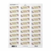 深いパープルピオニー結婚ズフローラ ラベル (フルシート)