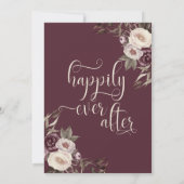 深いパープルピーニーズブライダルシャワー招待 招待状 (裏面)