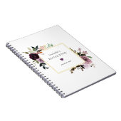 深いパープルメイブピンクフローラレシピ本 ノートブック (右側)