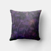 深いパープルリーフ抽象芸術 クッション (裏面)