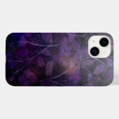 深いパープルリーフ抽象芸術 Case-Mate iPhoneケース (裏面 (横))