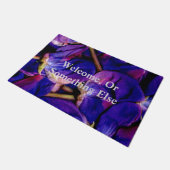 深いパープルルピネクローズアップ ドアマット (アングル)