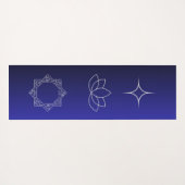 深いパープルロータスチャクラ密教記号 ヨガマット (裏面(横))