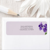 深いパープルヴィオレット差出人住所ラベル ラベル (インサイチュ)