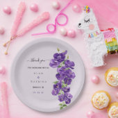 深いパープルヴィオレット紙プレート ペーパープレート (パーティー)