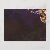 深いパープル結婚ズ宿泊施設の囲い ポストカード (裏面)