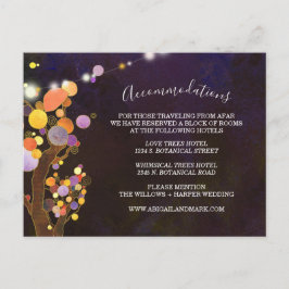 深いパープル結婚ズ宿泊施設の囲い ポストカード