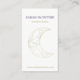 深いパープル金ゴールドシェナムーンサイキックヒーラー コーリングカード