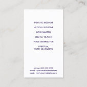 深いパープル金ゴールド天月サイキックヒーラー コーリングカード (裏面)