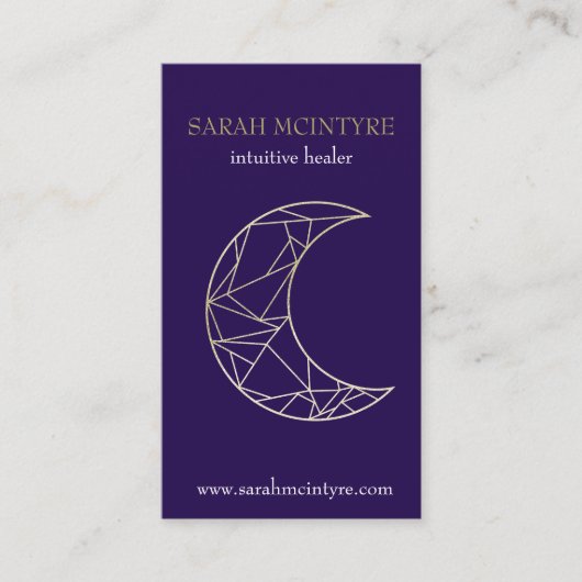 深いパープル金ゴールド天月サイキックヒーラー コーリングカード (正面)