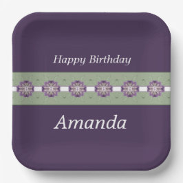 深いパープル(フローラアクセント) ペーパープレート