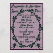 深いパープ素朴ル結婚ズ メニュー (正面)