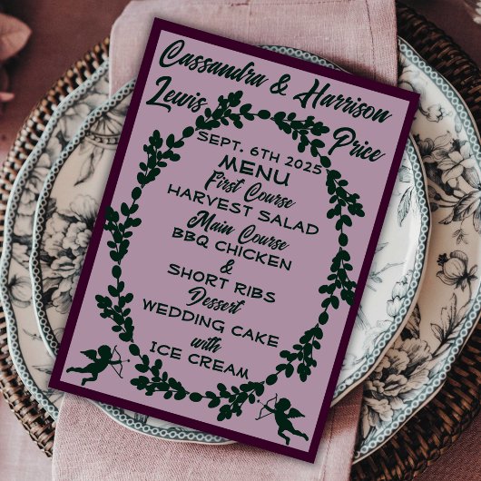 深いパープ素朴ル結婚ズ メニュー