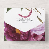 深いビロード結婚フローラの全てを一つの招待状 オールインワン招待状 (裏面)