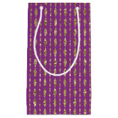 深いピンクと金ゴールドマーキスパターン抱き枕 スモールペーパーバッグ (正面)