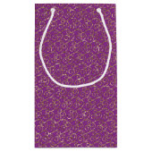 深いピンクと金ゴールド渦巻き抱き枕 スモールペーパーバッグ (裏面)