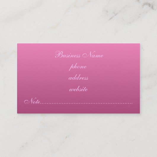 深いピンクの名刺 名刺 (裏面)
