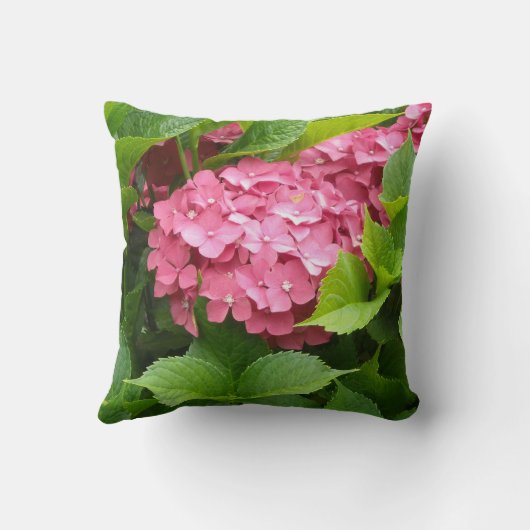 深いピンクアジサイ クッション (裏面)