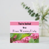 深いピンクアジサイ・ハウス温暖化パーティー 招待状 (スタンド正面)