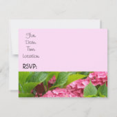 深いピンクアジサイ・ハウス温暖化パーティー 招待状 (裏面)