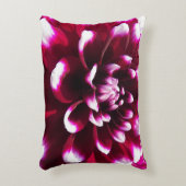 深いピンクアンドホワイトダリアフローラ アクセントクッション (正面(垂直))