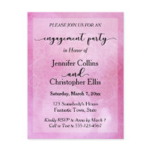 深いピンクウォーターカラーマンダラ婚約パーティ