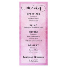 深いピンクウォーターカラー&マンダラ結婚ズメニュー