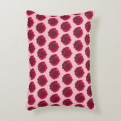 深いピンクダリアフラワーシームレスパターン アクセントクッション (正面(垂直))