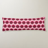 深いピンクダリアフラワーシームレスパターン ボディピロー (裏面)