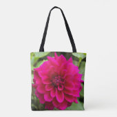 深いピンクダリアフラワートートバッグ トートバッグ (裏面)