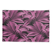 深いピンクトロピカルヤシ 枕カバー (裏面-左)