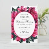 深いピンクフローラキンセアニェラ招待状 招待状 (スタンド正面)