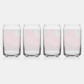 深いピンクロードデンドロン開花フローラ ガラス缶 (裏面)