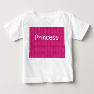 深いピンク幾何反復 ベビーTシャツ