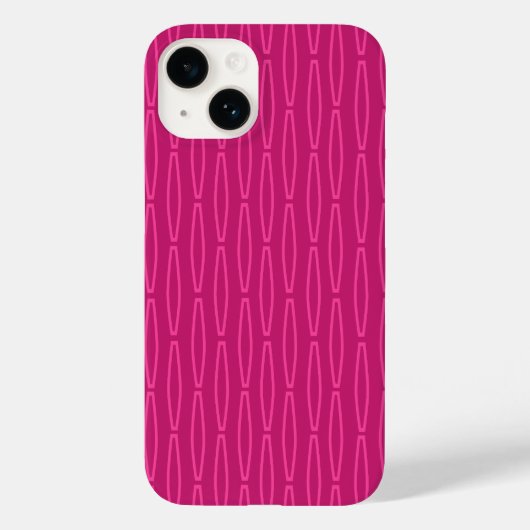 深いピンク幾何反復 Case-Mate iPhoneケース (裏面)