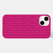 深いピンク幾何反復 Case-Mate iPhoneケース (裏面 (横))