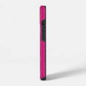 深いピンク幾何反復 iPhoneケース (左側面)