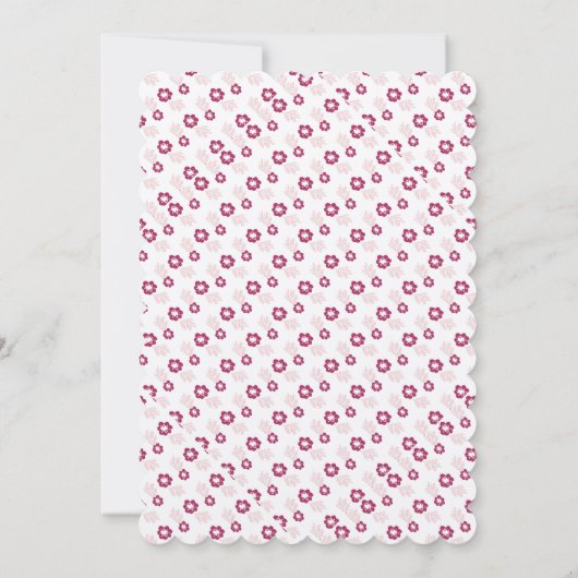 深いピンク春フローラマザーズデイブランチ 招待状 (裏面)