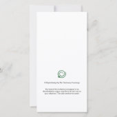 深いピンク男の赤ちゃんシャワーセルフォンサイト 案内状 (裏面)