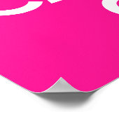 深いピンクKeep Calm and Carry On ポスター (角)