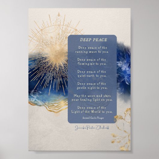 深いピースアイリッシュ賛美/ゲール引用文 ポスター (正面)