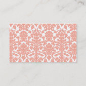 深いピーチダマスク;ヴィンテージシャルボード 名刺 (裏面)