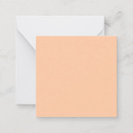 深いピーチ無地のカラー ノートカード
