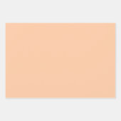 深いピーチ無地のカラー ラッピングペーパーシート (正面3)