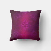 深いファンシーピンクパープルダマスクパターン クッション (裏面)