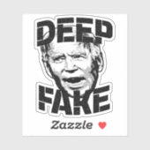 深いフェイクグリッチジョーバイデン氏政治インポスターミーム シール (シート)