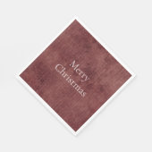 深いフェイクレッドリネン スタンダードランチョンナプキン (角)