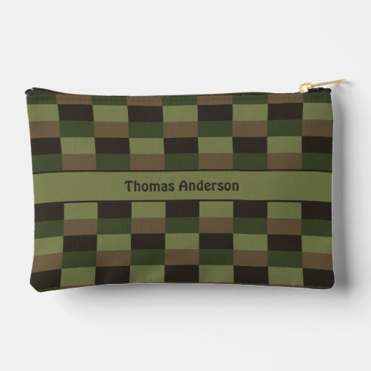 深いフォレストの色の組み合わせ アクセサリーポーチ (裏面)